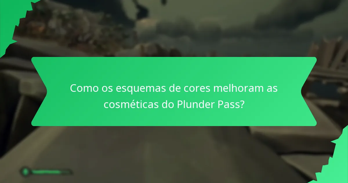 Quais elementos de design definem as cosméticas do Plunder Pass?