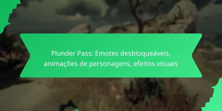 Plunder Pass: Emotes desbloqueáveis, animações de personagens, efeitos visuais