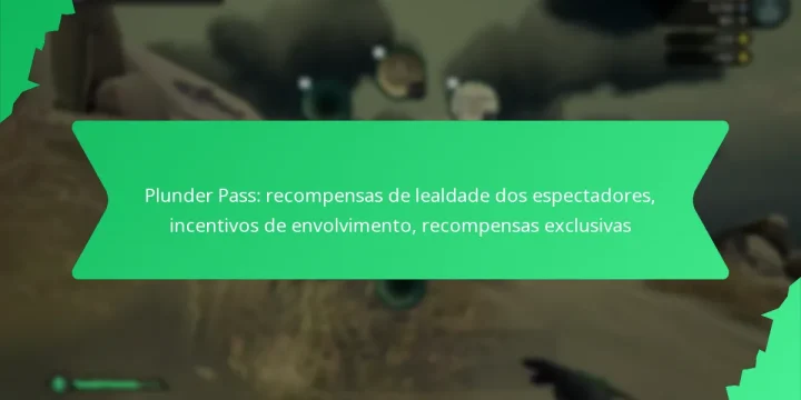 Plunder Pass: recompensas de lealdade dos espectadores, incentivos de envolvimento, recompensas exclusivas