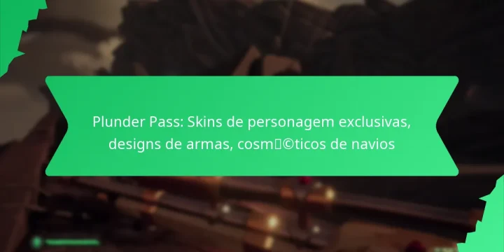 Plunder Pass: Skins de personagem exclusivas, designs de armas, cosméticos de navios