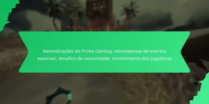 Reivindicações do Prime Gaming: recompensas de eventos especiais, desafios da comunidade, envolvimento dos jogadores