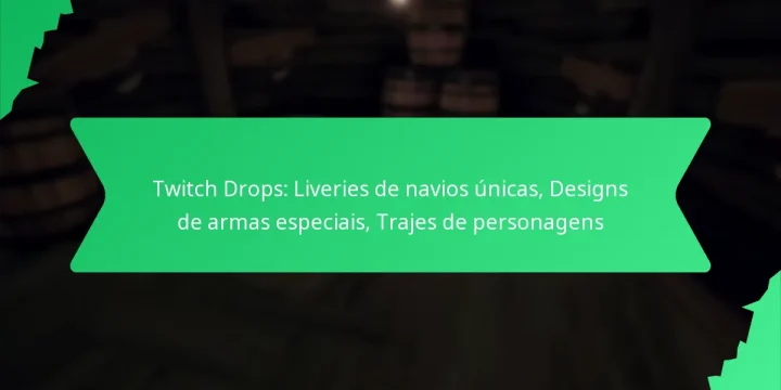 Twitch Drops: Liveries de navios únicas, Designs de armas especiais, Trajes de personagens