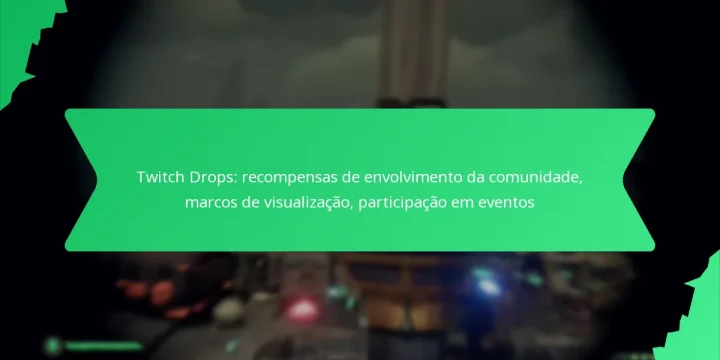 Twitch Drops: recompensas de envolvimento da comunidade, marcos de visualização, participação em eventos
