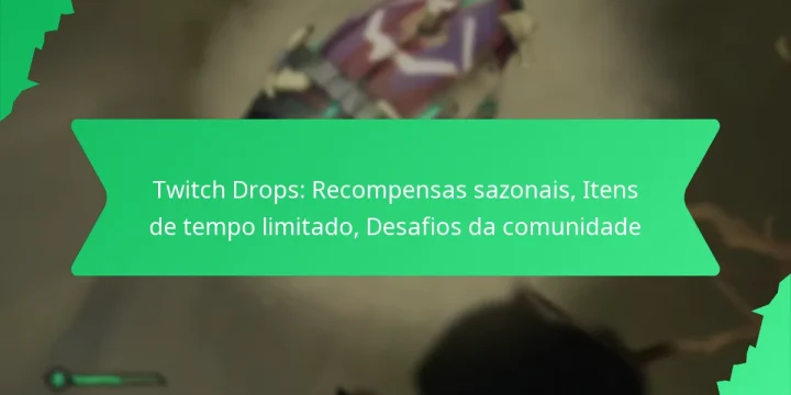 Twitch Drops: Recompensas sazonais, Itens de tempo limitado, Desafios da comunidade